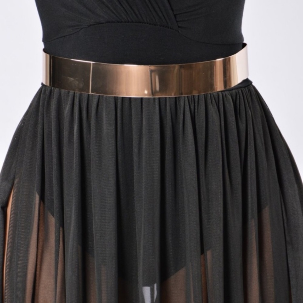 Sleek gold belt